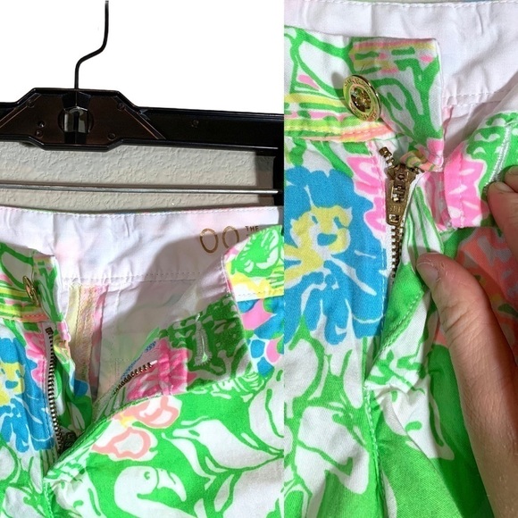 Lilly Pulitzer Buttercup Shorts Hibiscus Stroll Size 00 - Picture 5 of 16